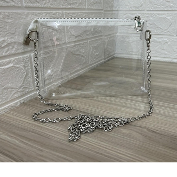 Source Unknown Handbags - Clear Crossbody Bag with chain